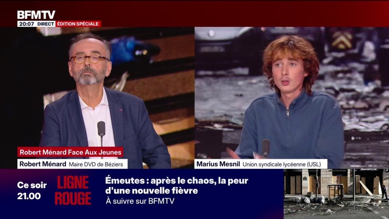 "Dans tous les mouvements sociaux, il y a eu des violences", lance Marius Mesnil, co-secrétaire général de l'Union syndicale lycéenne
