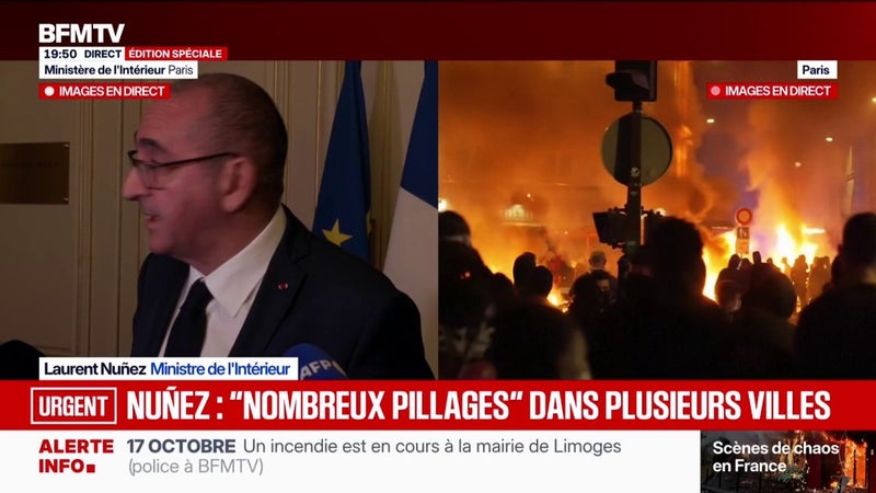 Mobilisations du 17 octobre: "Sans les forces de sécurité intérieure, il n'y aurait pas eu de cortège", déclare le ministre de l’Intérieur Laurent Nuñez, qui répond aux accusations de La France insoumise