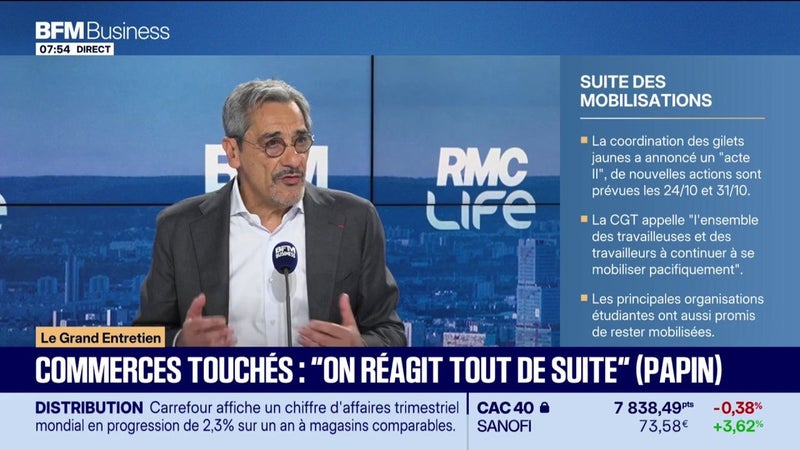 24 octobre : Serge Papin rassure les commerçants