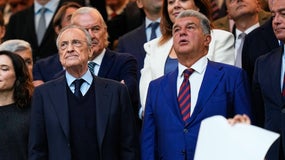 Florentino Perez et Joan Laporta pendant le Clasico Real Madrid-Barça, le 27 octobre 2025