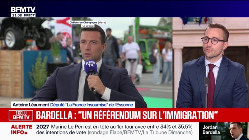 Référendum sur l'immigration proposé par le RN: "Ce parti n'a pas changé", dénonce Antoine Léaument, député LFI