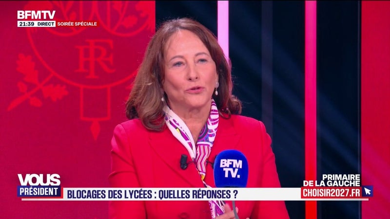 Mobilisation lycéenne: Ségolène Royal "encourage les adultes à être aux côtés des lycéens"