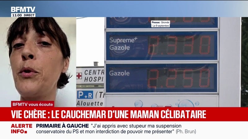 Prix des carburants:"On est obligé d'en arriver à un point où il faut se révolter pour être un minimum entendu", déplore Élodie, mère célibataire en invalidité