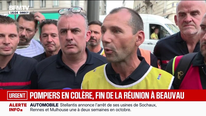 Pompiers en grève: "Il y a une prise de conscience du ministre", explique le porte-parole de l'intersyndicale après sa réunion à Beauvau