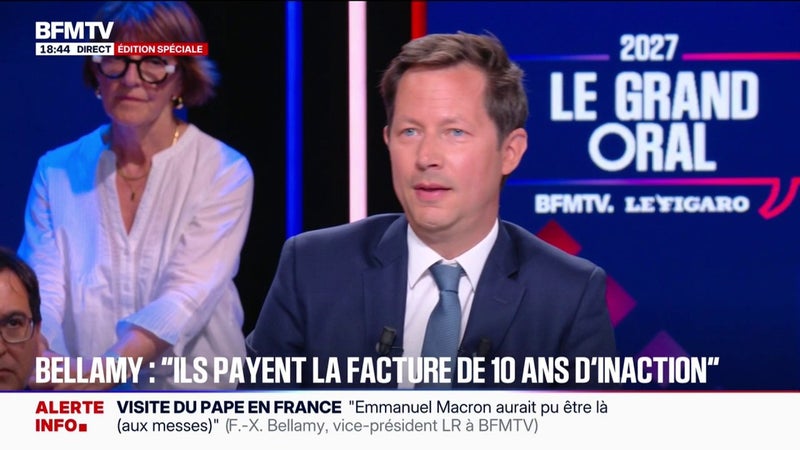 "On a un État qui s'endette pour payer les retraites de nos aînés", dénonce François-Xavier Bellamy, vice-président des Républicains