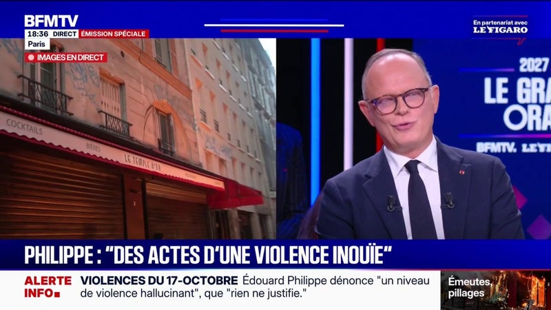 17-octobre: "Ce qui est en cause, c'est la démocratie", détaille Édouard Philippe, candidat Horizons à la présidentielle