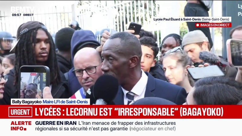 Blocage des lycées: "J'ai moi-même été aspergé de bombe lacrymogène hier", assure le maire LFI de Saint-Denis Bally Bagayoko