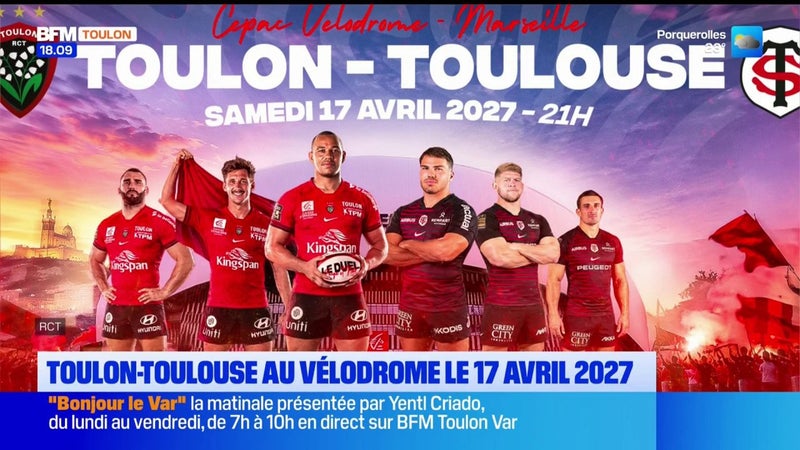 Top 14:le match RCT-Toulouse une nouvelle fois délocalisé au Vélodrome de Marseille le 17 avril 2027