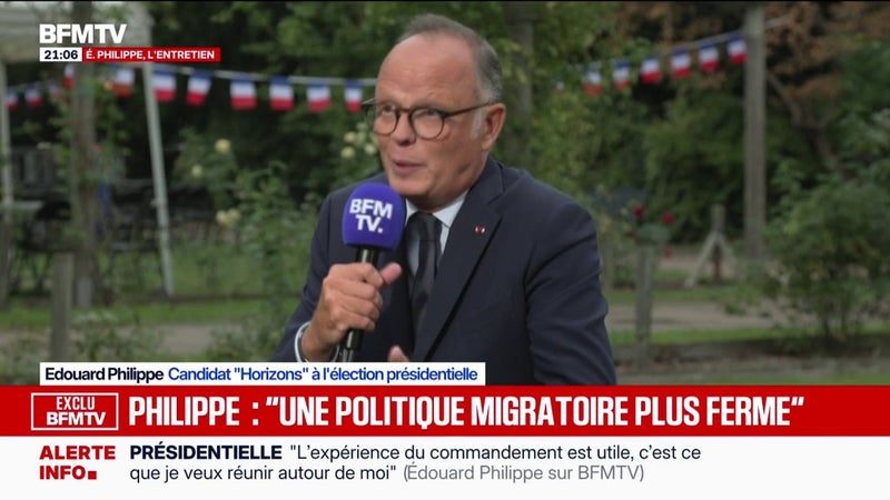"Je suis favorable à la dénonciation du traité de 1968" entre l'Algérie et la France, déclare Édouard Philippe, candidat "Horizons" à l'élection présidentielle