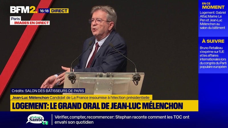 Jean-Luc Mélenchon veut construire 400 000 nouveaux logements, en cas d'arrivée au pouvoir