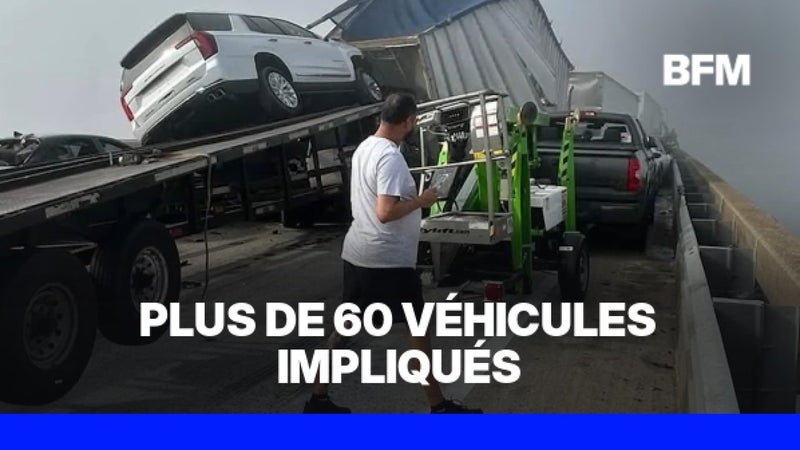 Un carambolage gigantesque sur un pont en Caroline du Sud