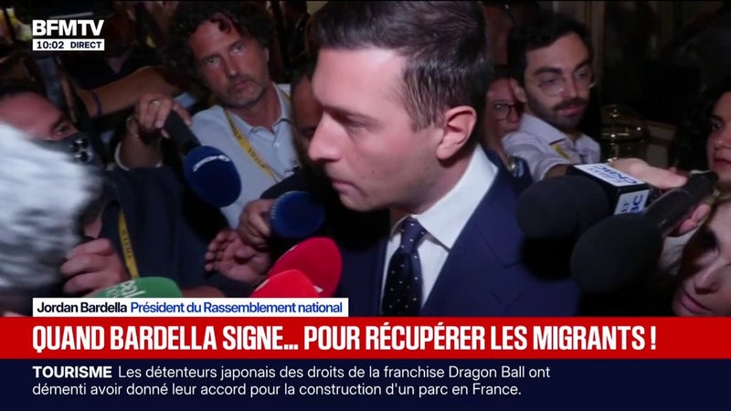 "Protocole d’accord" signé avec Nigel Farage : Jordan Bardella promet de "réduire la voilure en matière d'immigration" en France et en Angleterre si le RN remporte la présidentielle de 2027