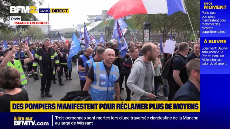Paris: des pompiers manifestent pour réclamer des moyens supplémentaires