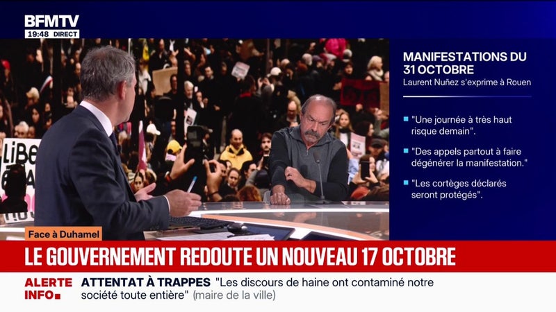 Manifestation du 31 octobre: "Le problème ce n'est pas le parcours, c'est le comment on a une politique de maintien de l'ordre pour que ça se passe bien", analyse Philippe Martinez, ancien secrétaire général de la CGT