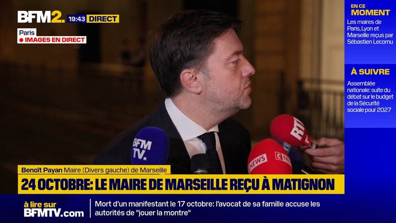 Manifestations: le maire de Marseille "ne veut plus vivre" ce que sa ville a vécu le 17 octobre