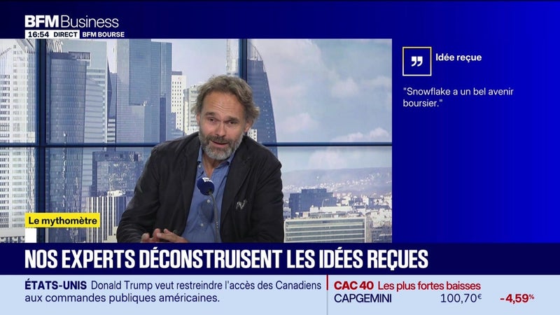 Mythomètre : "Snowflake a un bel avenir boursier", FAUX répond Charles Monot - 09/09