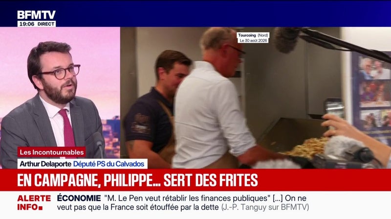 Édouard Philippe et Gérald Darmanin servent des frites à Tourcoing: "L'addition de la politique d'Édouard Philippe est salée", ironise Arthur Delaporte, député PS