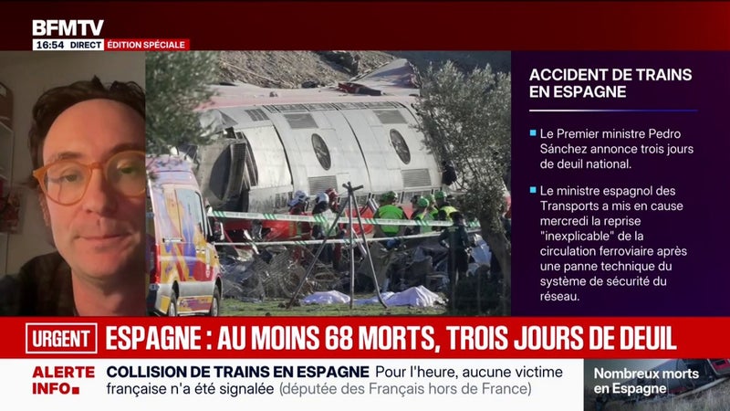 Collision de trains en Espagne: trois jours de deuil national décrété par Pedro Sánchez, le Premier ministre espagnol