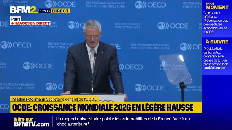 L'OCDE revoit sa prévision de croissance mondiale 2026 en légère hausse