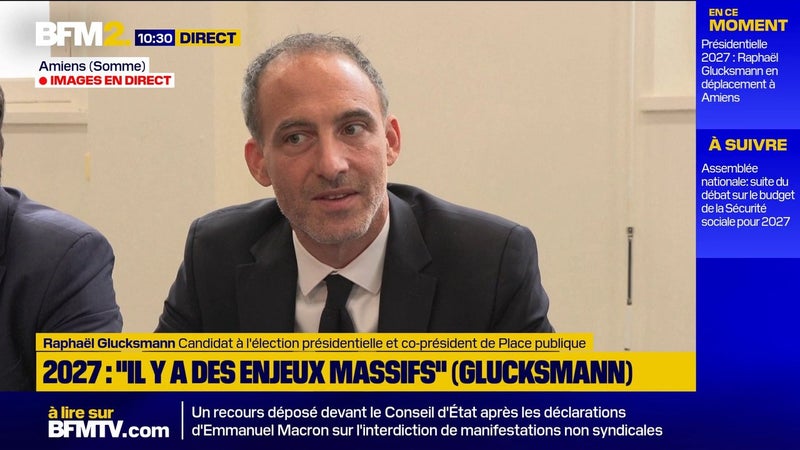 "Je vais affronter Marine Le Pen politiquement": Raphaël Glucksmann explique pourquoi il ne sera pas là à la mobilisation demain à Orléans contre le congrès du RN