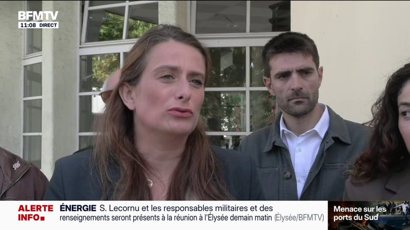 Chefs de partis conviés à l'Élysée: "On y sera", annonce Marine Tondelier, candidate "Les Écologistes" à l'élection présidentielle