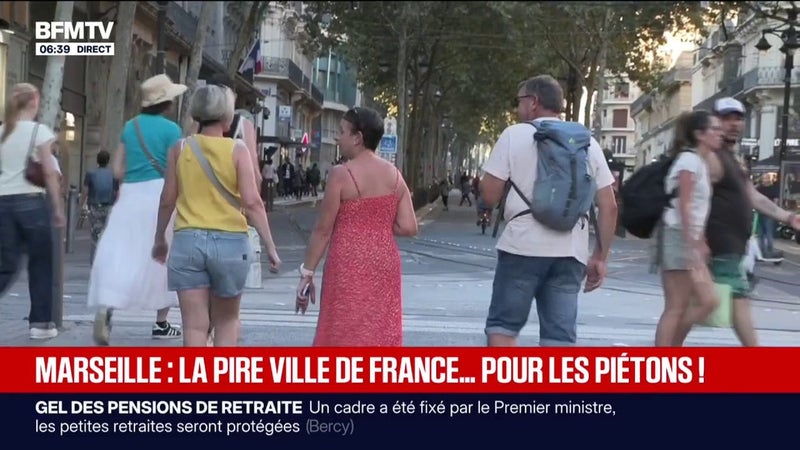 Trottoirs minuscules, trous dans la chaussée... Marseille classée pire ville de France pour les piétons