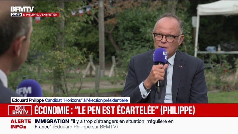 "Nos relations avec le président de la République sont lointaines", déclare Édouard Philippe, candidat "Horizons" à l'élection présidentielle