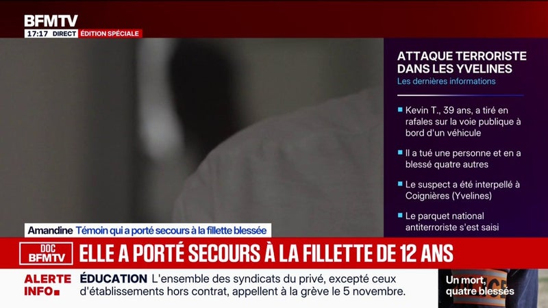 Amandine, qui a porté secours à la fillette de 12 ans blessée par des tirs à Trappes, témoigne