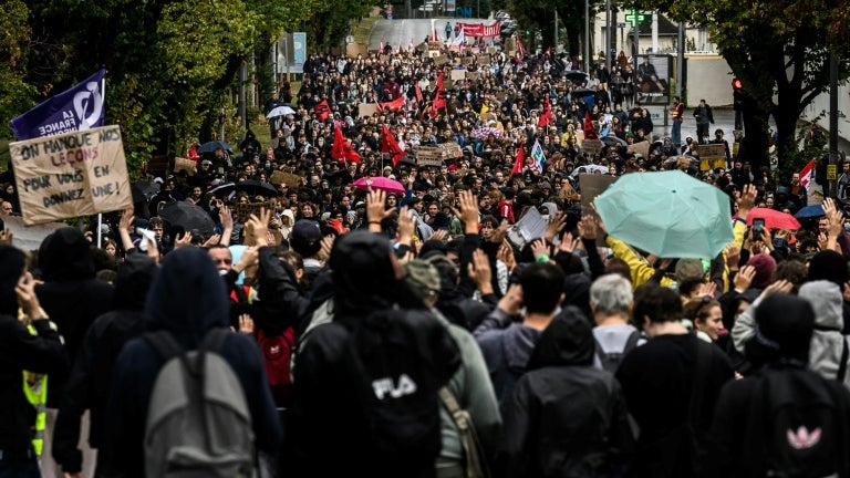 Mouvement des lycéens: 71.500 manifestants et 504 personnes interpellées ce jeudi
