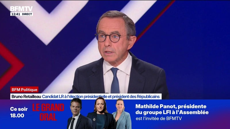 Élection présidentielle: "Le bloc central ne pourra pas gagner", considère Bruno Retailleau, candidat LR à l'élection présidentielle
