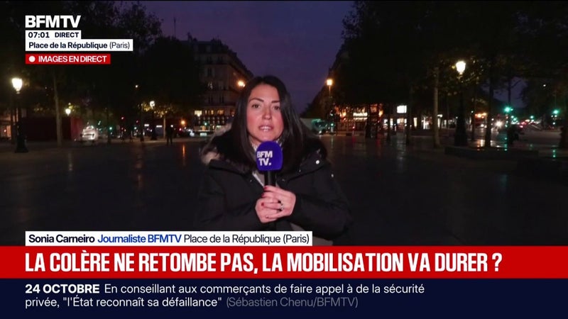Violences du 17 octobre: le couvre-feu en vigueur sur la Place de la République a pris fin