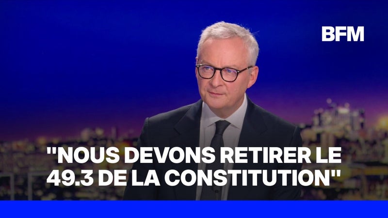 Pour Bruno Le Maire, ancien ministre de l'Économie, "il faut une nouvelle Vème République"