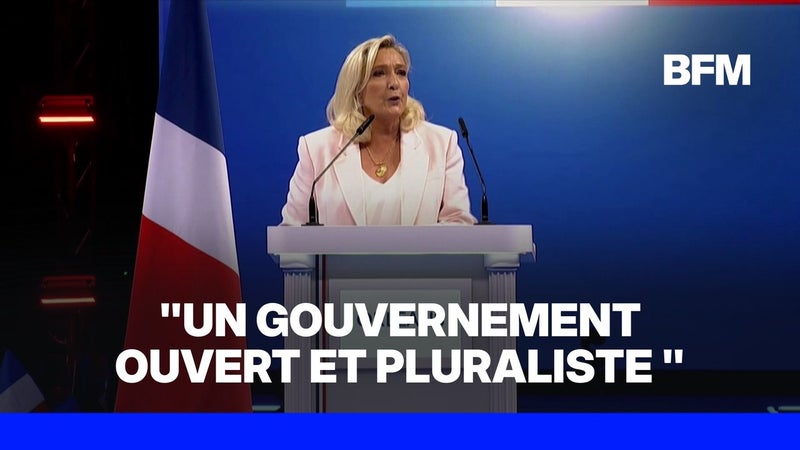 "Jordan Bardella sera le chef d'un gouvernement ouvert et pluraliste", affirme Marine Le Pen