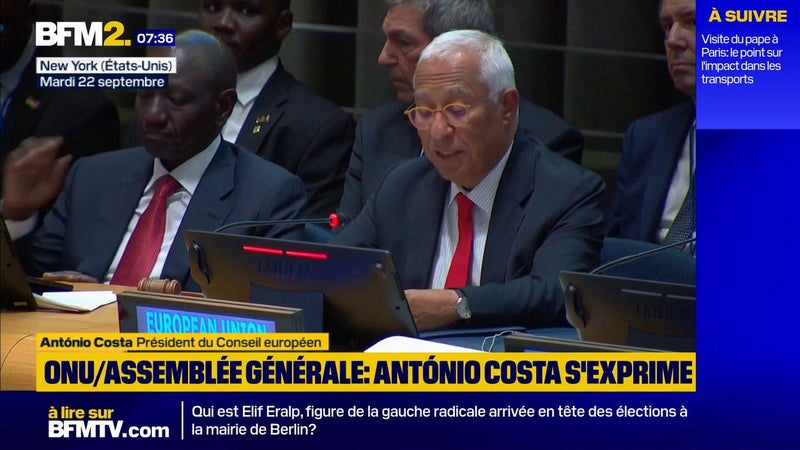 ONU: "Nous sommes à un moment critique pour le monde", déclare le président du Conseil européen
