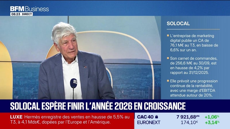 Maurice Lévy (Solocal) : Solocal espère finir l'année 2026 en croissance - 22/10