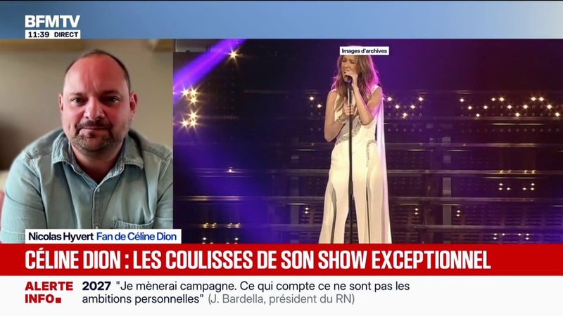 Concerts de Céline Dion: "On attend qu'elle se fasse plaisir sur scène et elle fera quelque chose d'exceptionnel comme elle l'a toujours fait", affirme Nicolas Hyvert, fan de la star québécoise