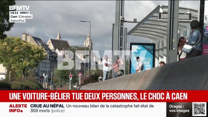 Caen: l'émoi des habitants après qu'un automobiliste a foncé "délibérément" sur des piétons