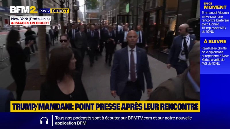 Emmanuel Macron dans les rues de New York avant sa rencontre avec Donald Trump