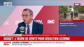 Bruno Retailleau, candidat LR à la présidentielle, appelle le gouvernement "à prendre des ordonnances" pour faire passer le budget