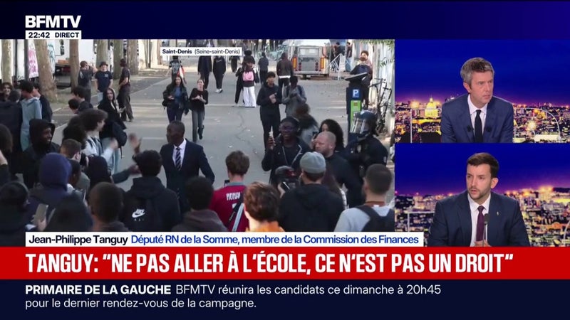 Blocage des lycées: pour Jean-Philippe Tanguy, député RN de la Somme, les propos de La France insoumise sont des "incitations à la violence"