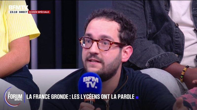 FORUM BFMTV - Mouvement lycéen: "Quand l'illégal devient nécessaire, c'est que l'État a fauté", observe Mathéo, avocat pénaliste à Paris