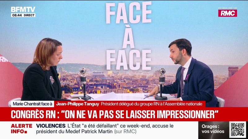 Réunion des chefs de partis: "Il ne se passe pas grand-chose à ces réunions", défend Jean-Philippe Tanguy, député du RN, concernant l'absence de Marine Le Pen et Jordan Bardella