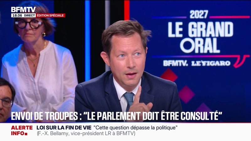 Envoi de troupes françaises en Arabie saoudite: "C'est une très bonne décision", déclare François-Xavier Bellamy, vice-président des Républicains