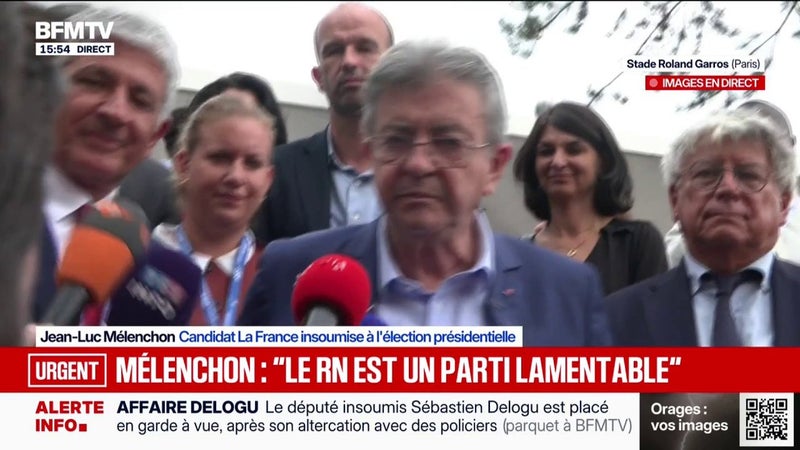 Présidentielle: "Le RN est un parti lamentable", estime Jean-Luc Mélenchon