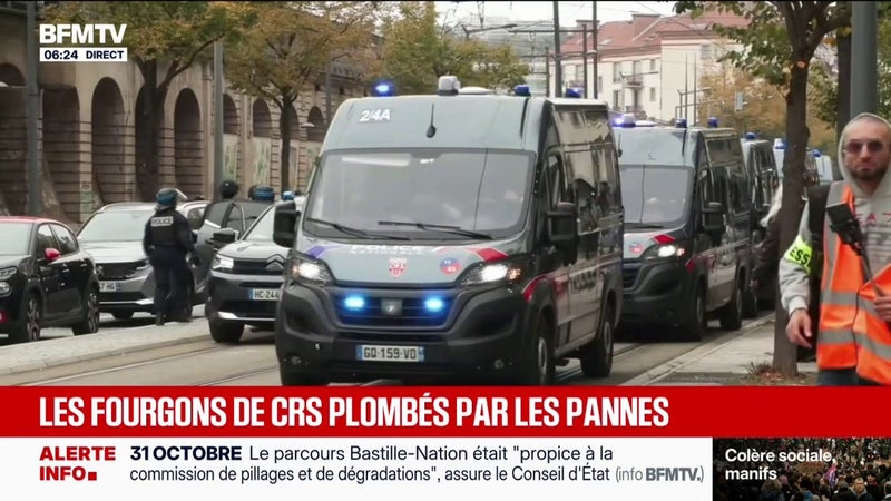 Avaries moteur, défauts électroniques... Le ras-le-bol des CRS face aux pannes à répétition de leurs fourgons