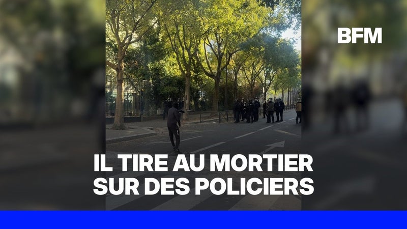 Blocage des lycées: un jeune dirige des tirs de mortier d'artifice sur des policiers
