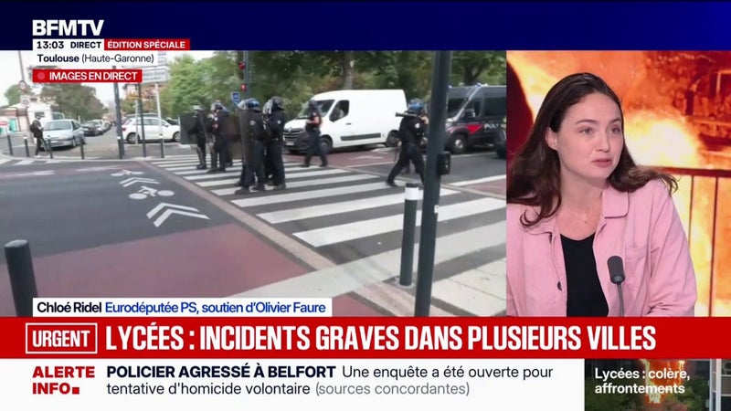 Colère lycéenne: "La situation est hors de contrôle, il faut que chacun se calme", demande Chloé Ridel, eurodéputée PS