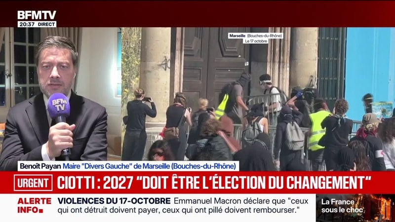 Journée du 17-octobre: "Ce qu'il s'est passé hier, c'est du jamais vu", raconte Benoît Payan, maire (Divers Gauche) de Marseille