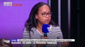 FORUM BFMTV - Mobilisations du 31 octobre: "Les lycéens et lycéennes ont peur d'aller manifester", témoigne Anaïs, élève au lycée Kléber de Strasbourg et membre du syndicat Les Lycéens