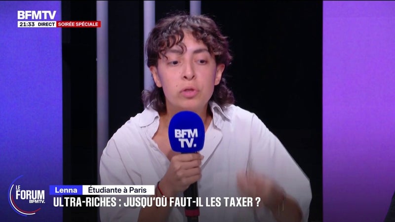 FORUM BFMTV - Héritage: "Quand on supprime des aides, on prend l'argent chez les précaires, mais on refuse de taxer les grandes fortunes", dénonce Lenna, étudiante